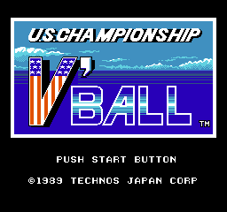U.S. Championship V'Ball (Japan) Title Screen